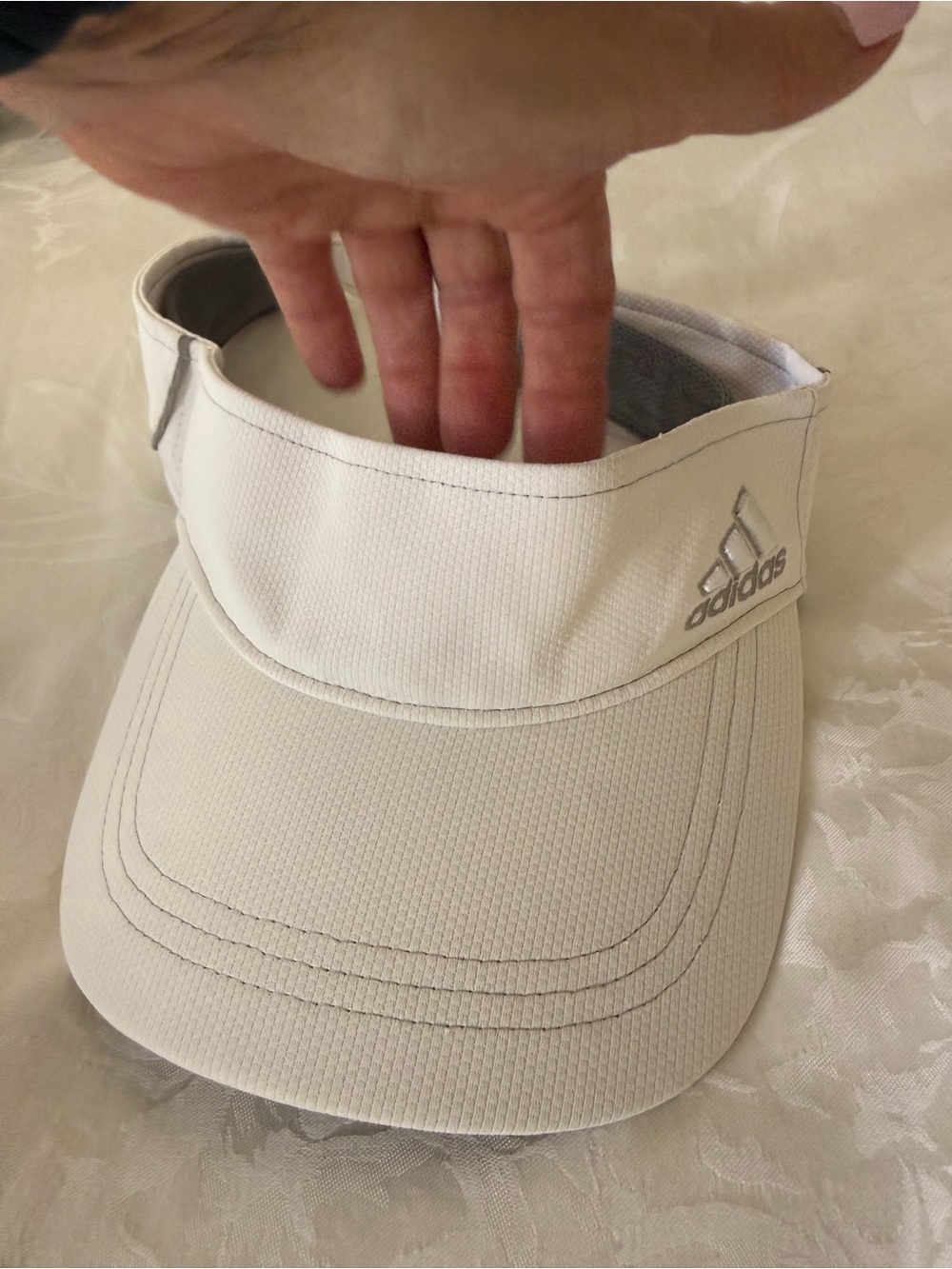 Adidas White Performance Visor ~ Like new!